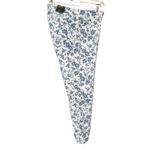 LRL‎ Lauren Jeans Co. Modern Straight Leg Floral Print Denim Pants